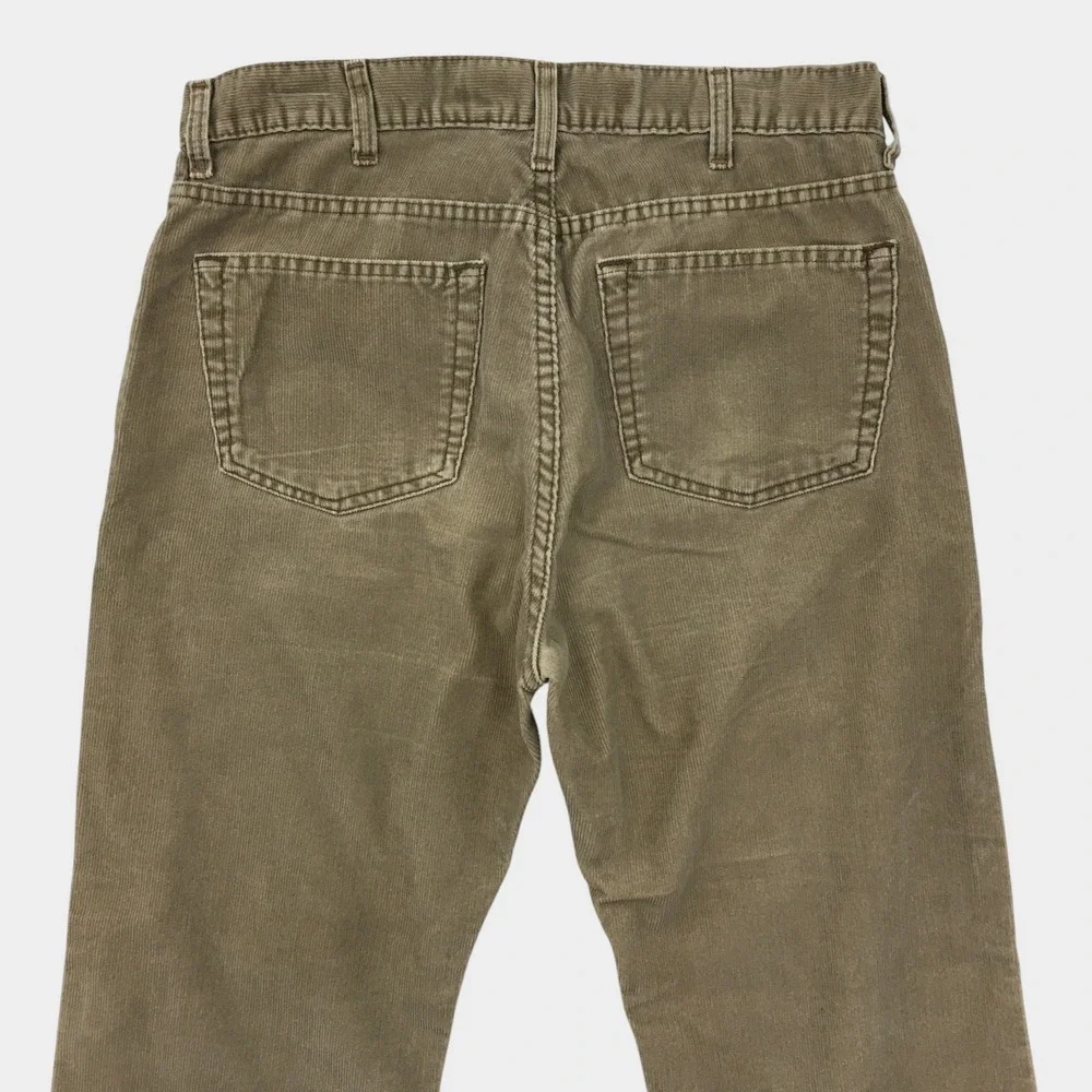 VINTAGE Gap Mens Y2K Boot Fit Corduroy Pants Khaki Brown 35x30 Fits 34 Waist